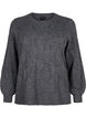 Gebreide pullover met gaatjespatroon, Dark Grey Melange, Packshot image number 0