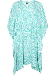Viscose caftan jurk met print, Green Dot