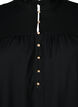 Korte jurk met kraag met ruches, Black, Packshot image number 2