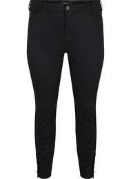 Cropped Amy jeans met knopen, Black