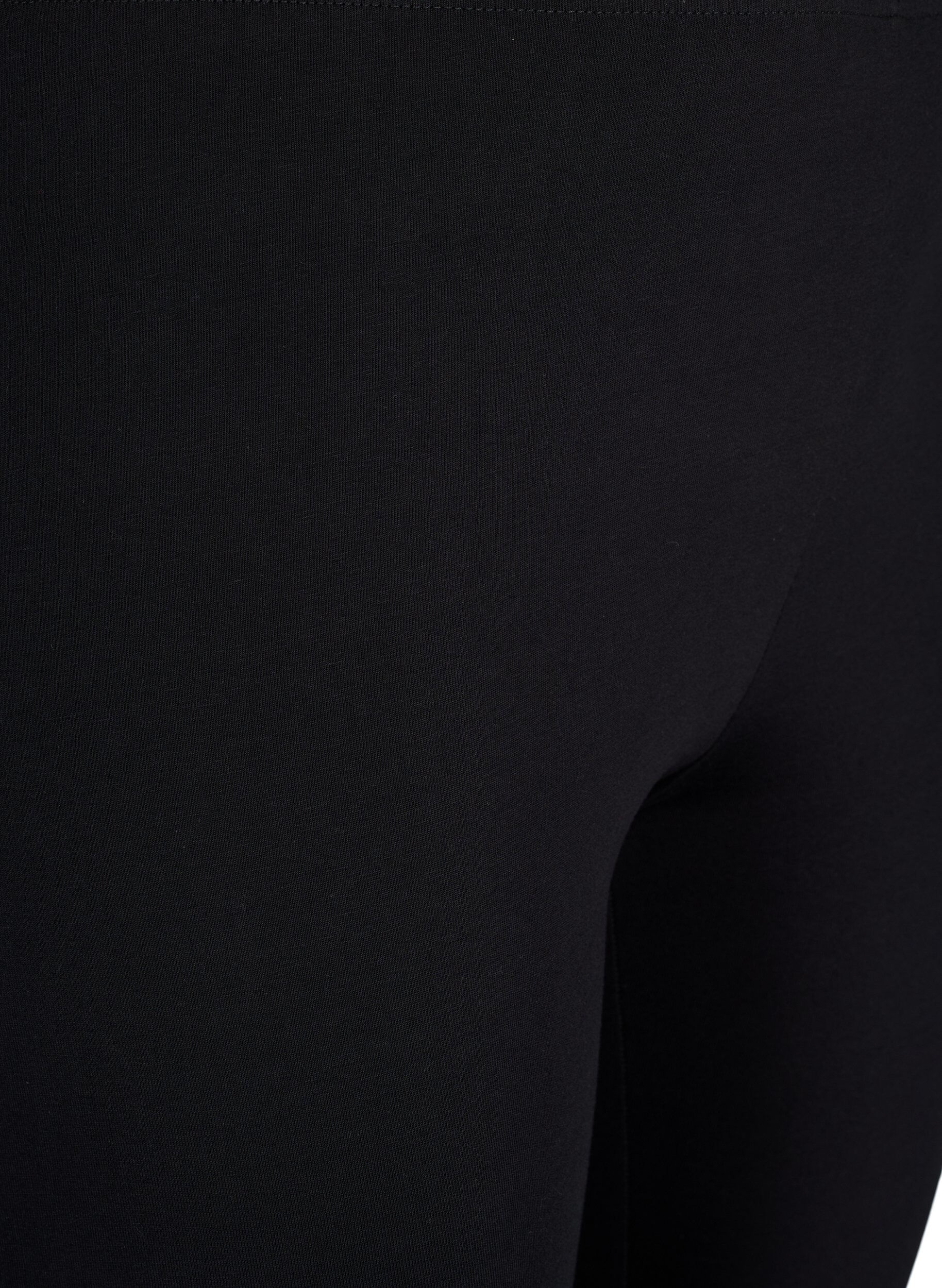 Zizzi FLASH - 2-pack 3/4 katoenen leggings, Zwart, Packshot image number 3