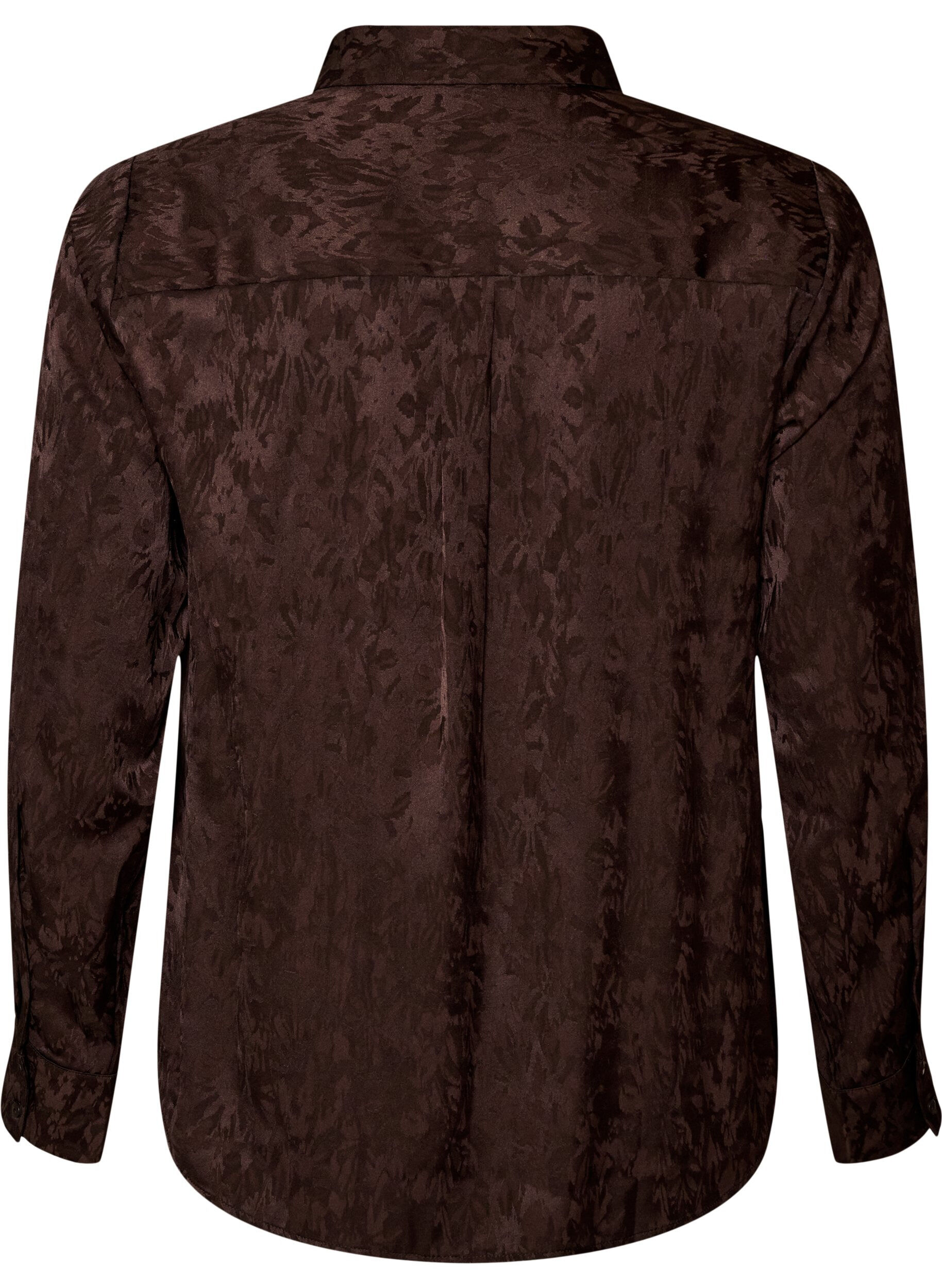 ZizziShirt met ton-sur-ton paisleypatroon, Bruin, Packshot image number 1