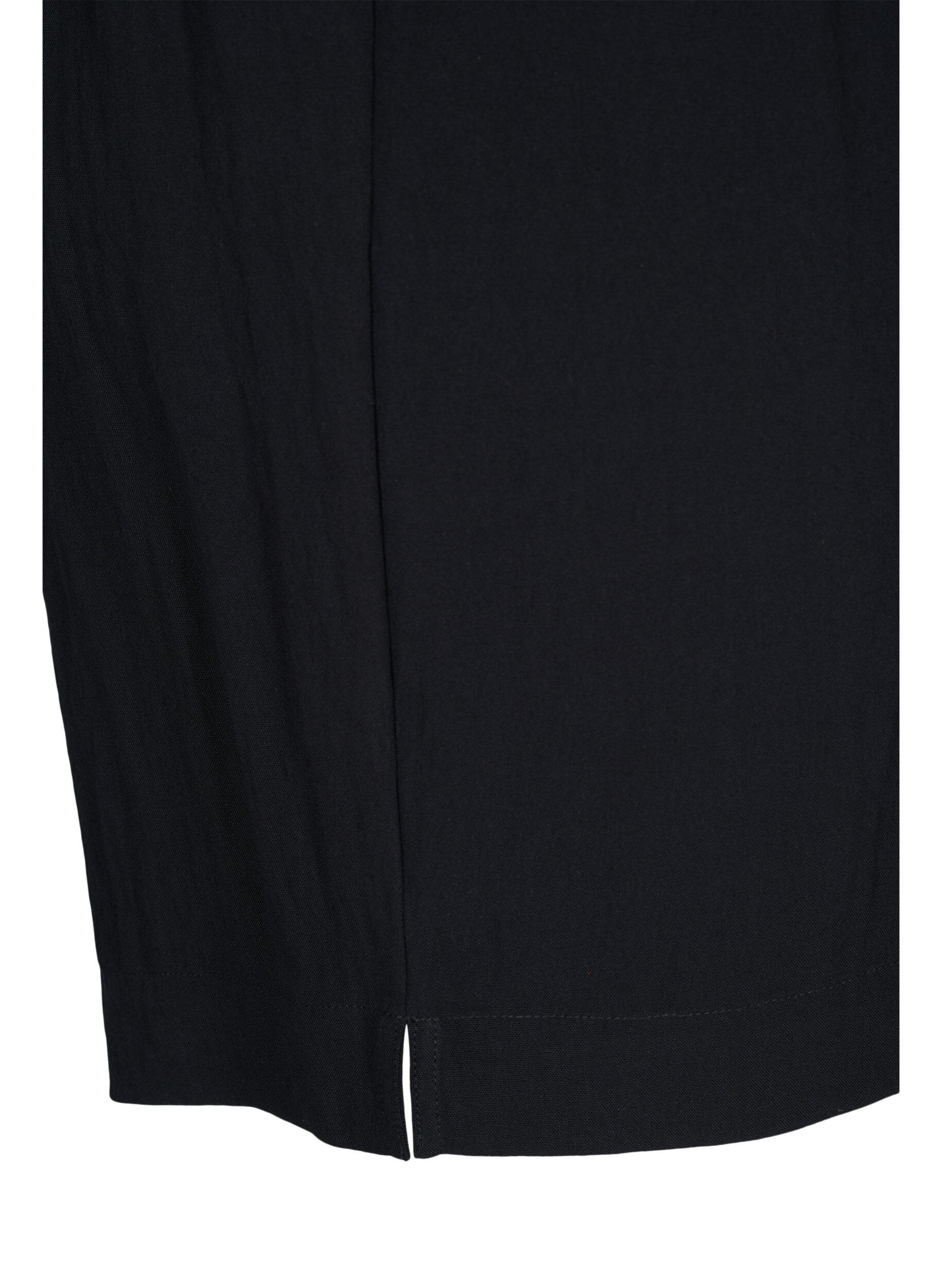 Zizzi Losse shorts van viscose, Black, Packshot image number 3