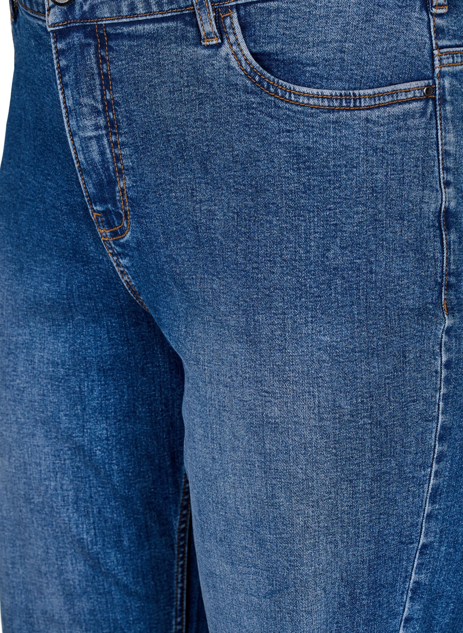 Zizzi High-waisted Gemma jeans met een regular fit, Blauw, Packshot image number 2