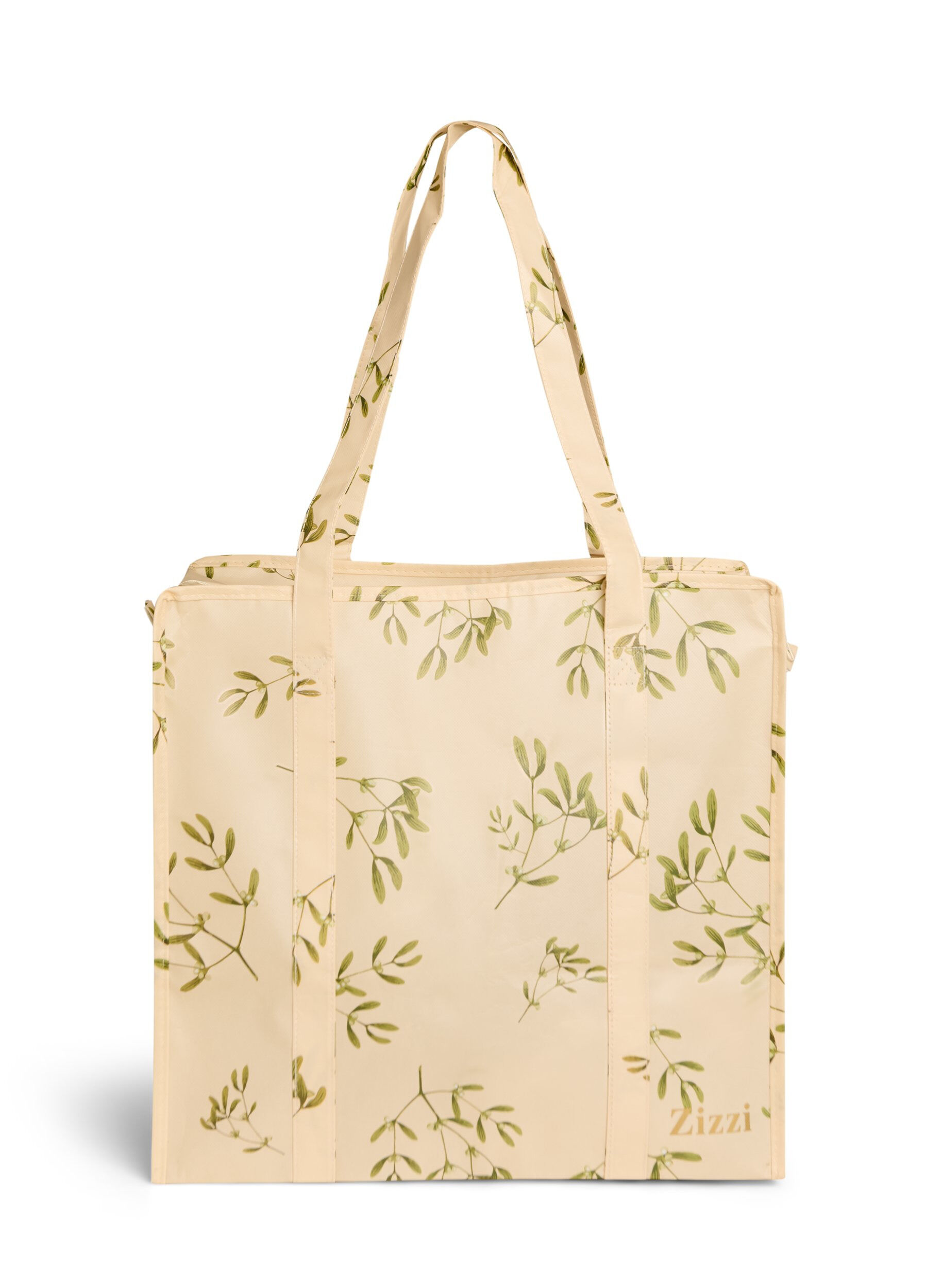 Zizzi Shoppingtas met ritssluiting, Beige, Packshot image number 1