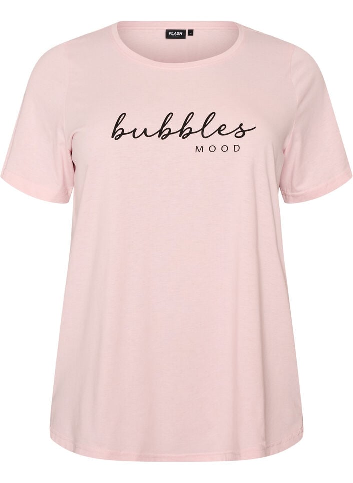 T-shirt met print, Roze, Packshot image number 0