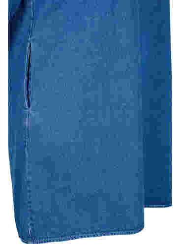 Tuniek in denim met v-snit, Medium Blue Denim, Packshot image number 3