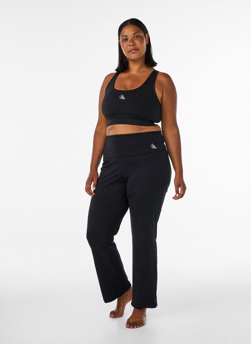 Sportbroek in katoen, Zwart, Model image number 1