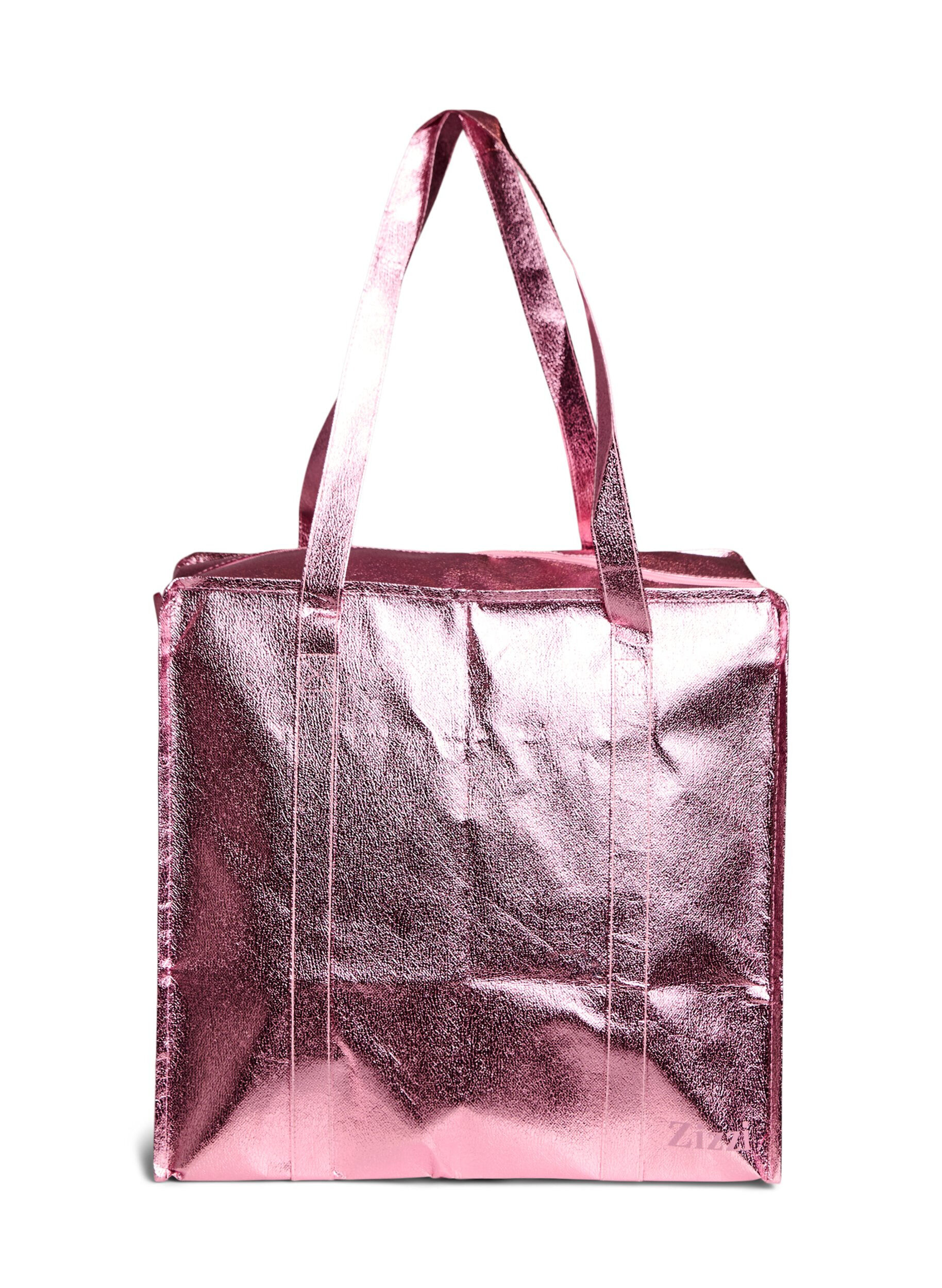 ZizziBoodschappen tas met rits or just shoppingbag, Roze, Packshot image number 1
