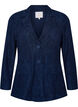 Kanten blazer met knoopsluiting, Blauw, Packshot image number 0