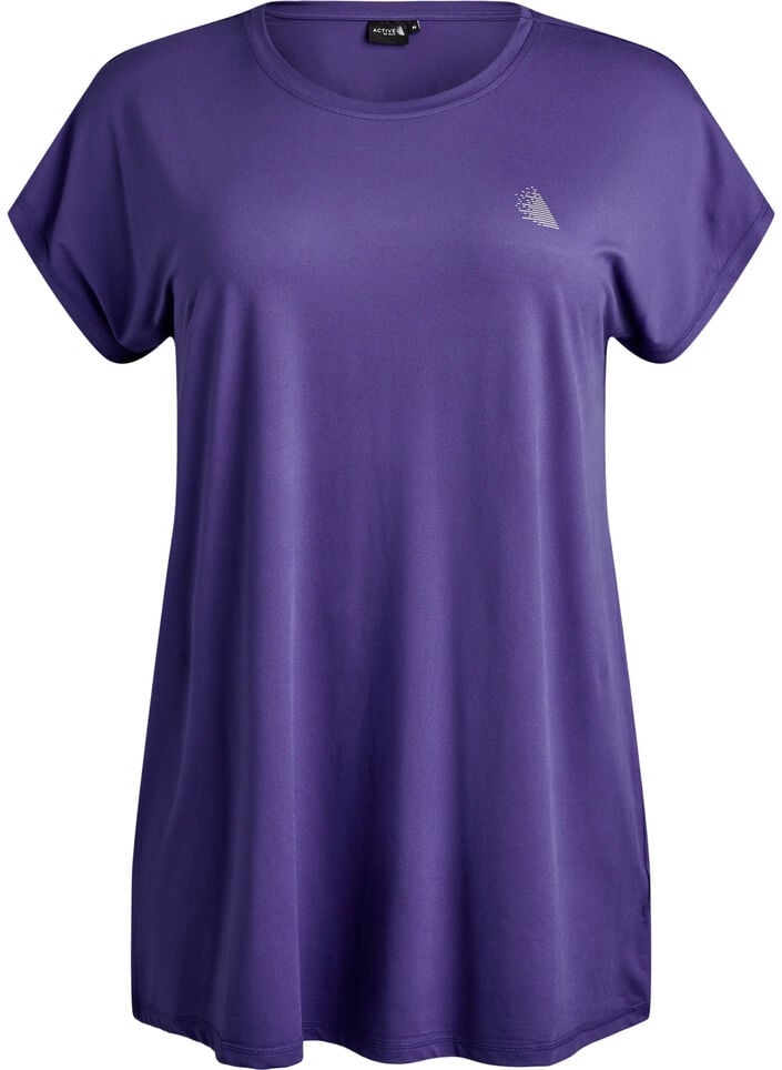 Lang trainings T-shirt, Paars, Packshot image number 0