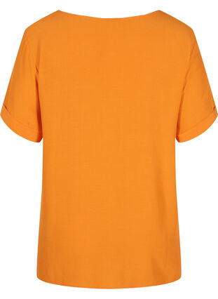 Viscose top met korte mouwen, Orange Peel, Packshot image number 1
