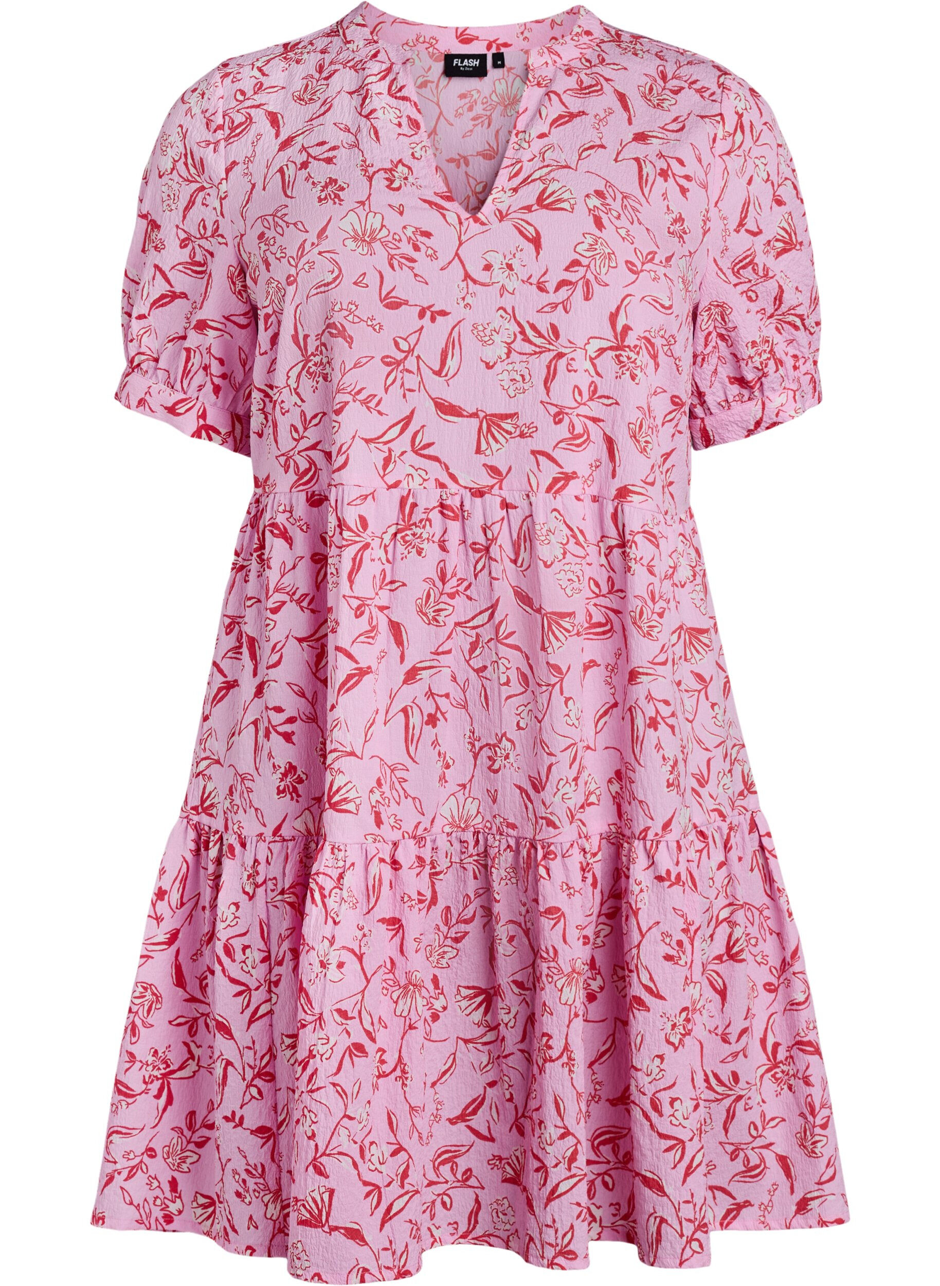 Zizzi Korte A-lijn jurk, Paars, Packshot image number 0