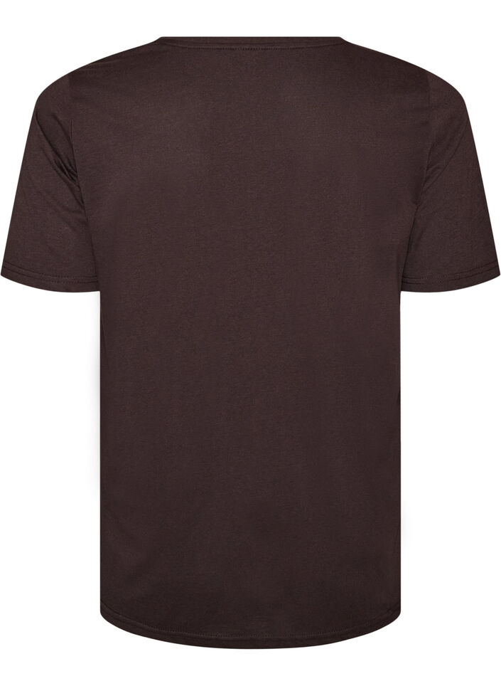 T-shirt met print, Bruin, Packshot image number 1
