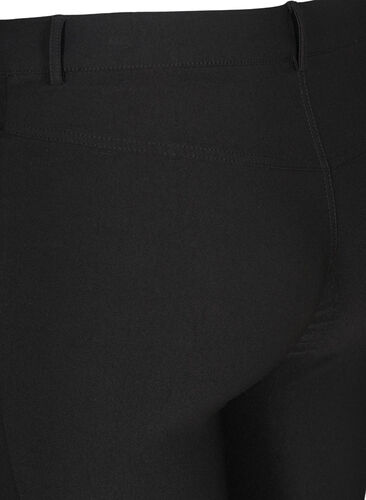 Nauwsluitende capri broek in viscosemix, Black, Packshot image number 3