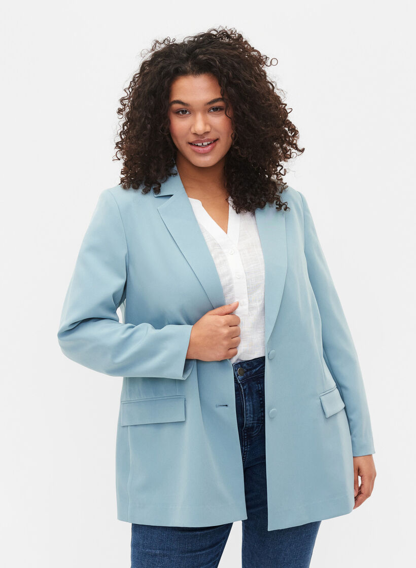 Klassieke blazer met knoopsluiting, Citadel, Model image number 0