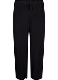 Losse viscose broek met zakken, Zwart