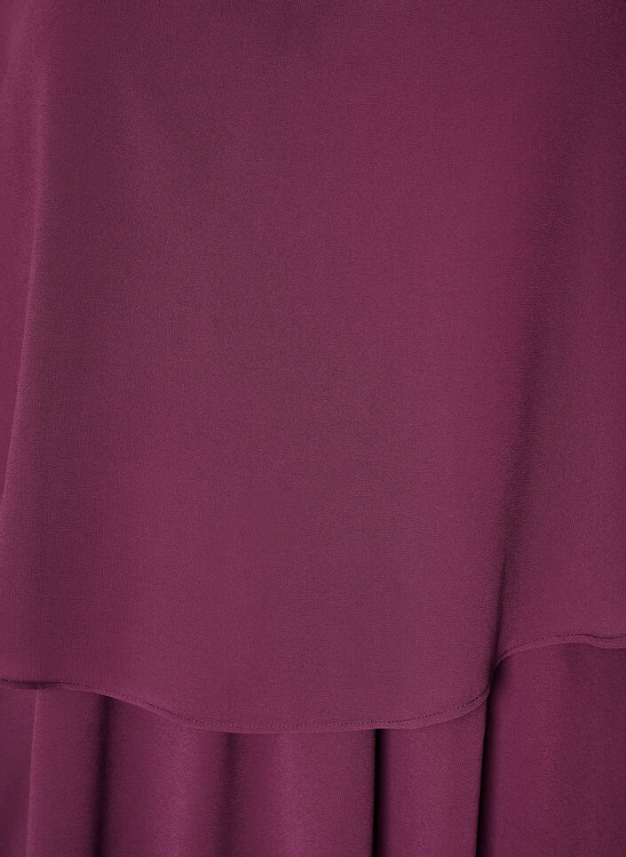 Korte chiffon feestjurk met gelaagd effect, Rood, Packshot image number 2