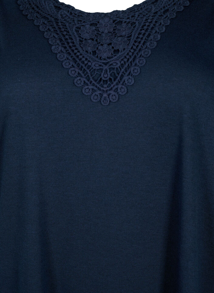 Mouwloos top met kant, Total Eclipse, Packshot image number 2