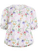Bloemenblouse met smok, Roze, Packshot image number 0