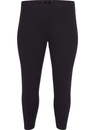 Basic 3/4 legging in viscose, Zwart