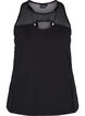Trainingsbovenstuk met mesh en open rug, Black, Packshot image number 0