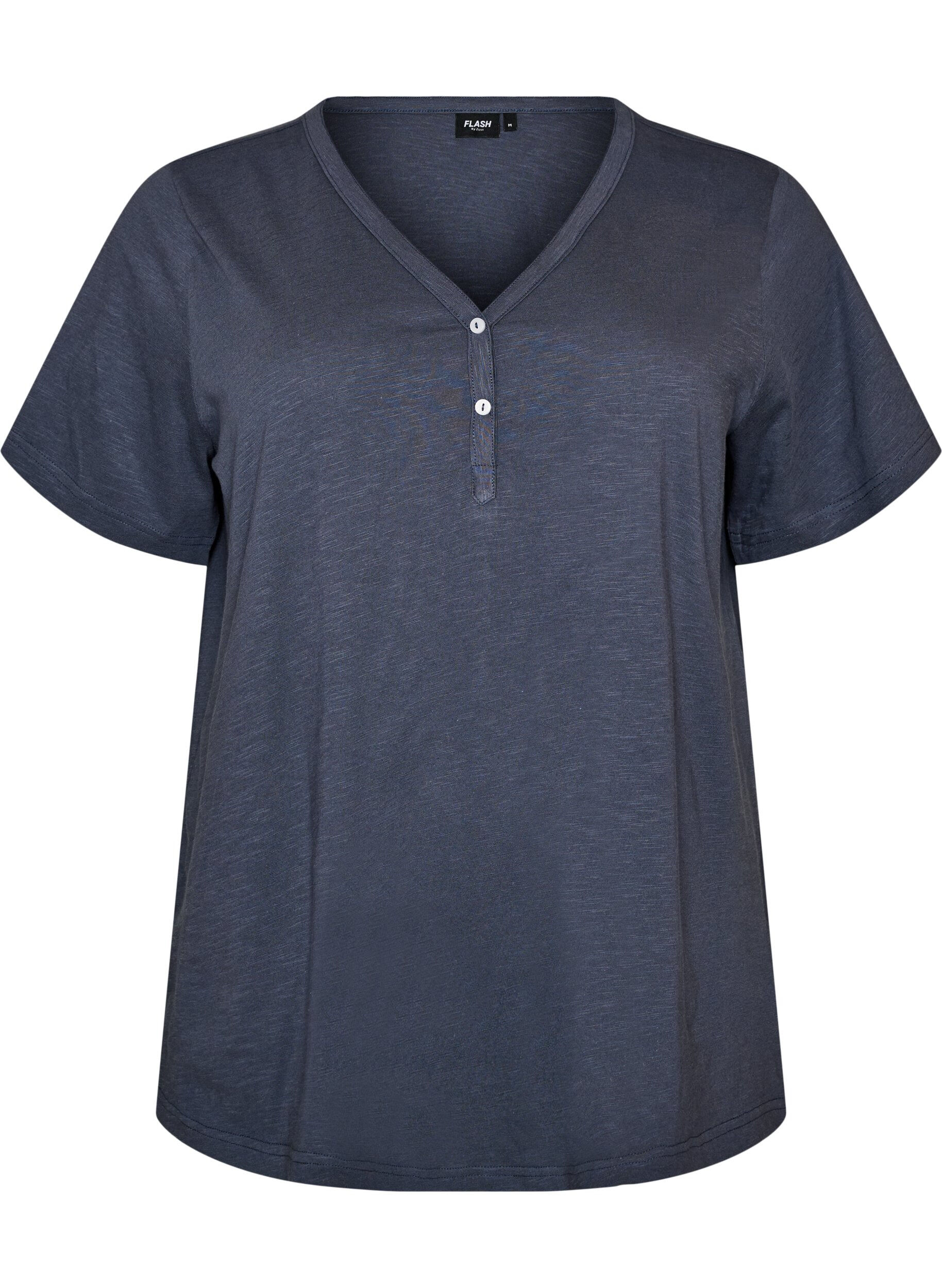 ZizziT-shirt met knoopdetail, Grijs, Packshot image number 0