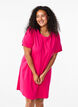Katoenen T-shirtjurk, Bright Rose, Model image number 0