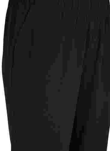 Flared broek met elastiek in de taille, Black, Packshot image number 2