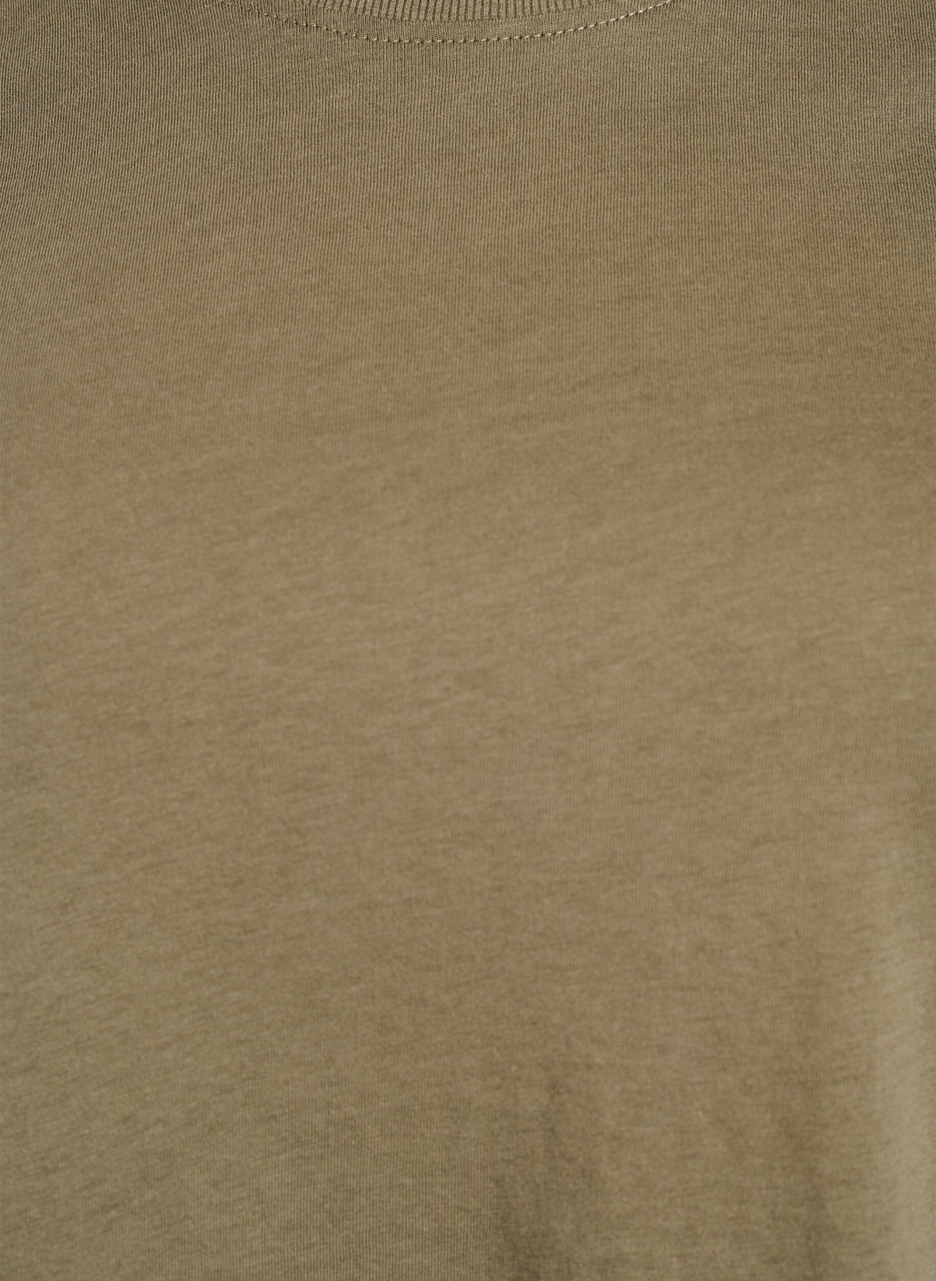 Zizzi Basic katoenen T-shirt met ronde hals, Groen, Packshot image number 2