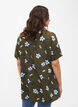 FLASH - Blouse met korte mouwen en print, Olive Night Flower, Model image number 1