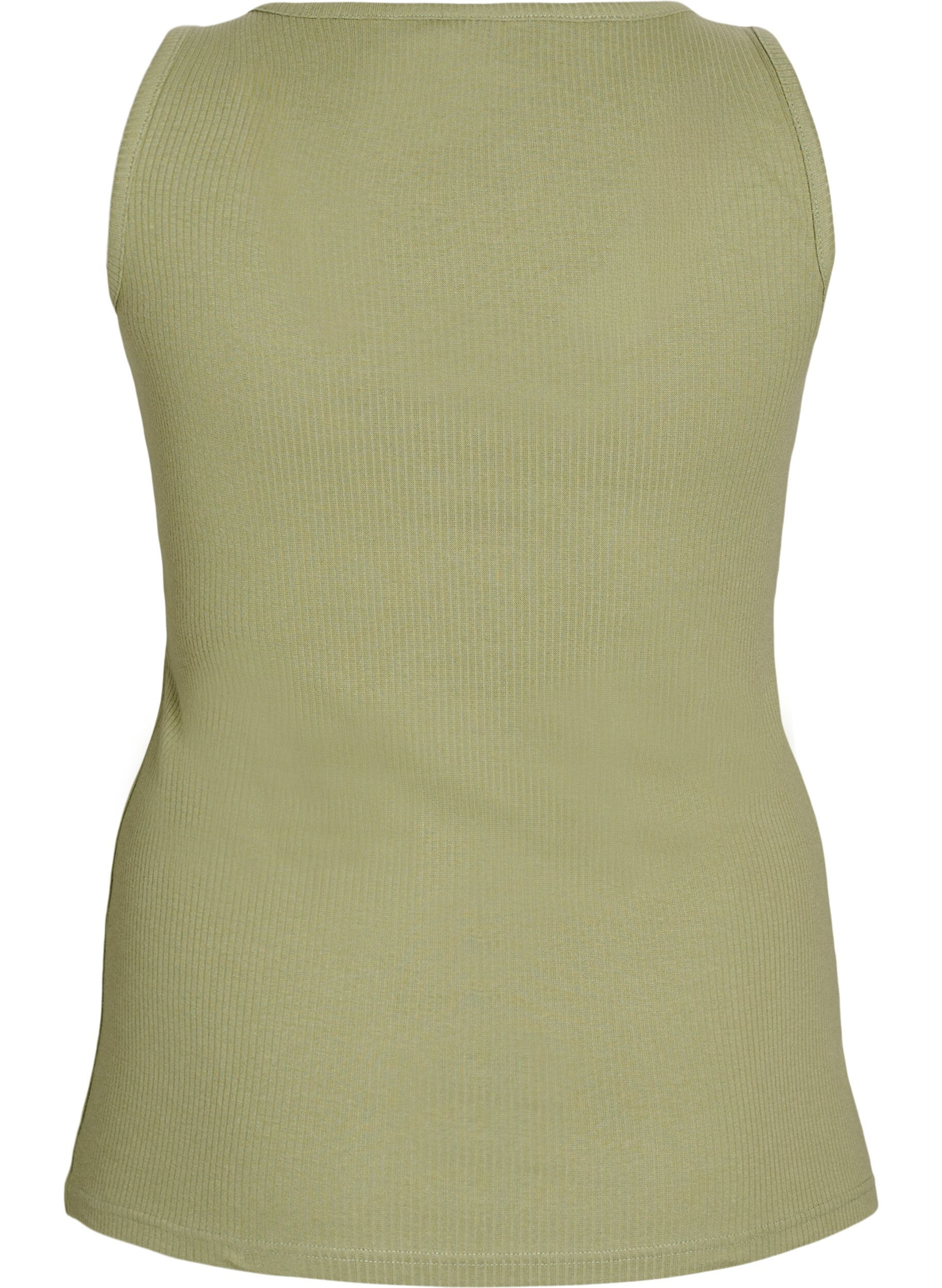Zizzi Tanktop met strass steentjes en slanke pasvorm, Groen, Packshot image number 1