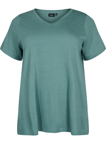T-shirt met korte mouwen en a-vorm, Sea Pine, Packshot image number 0