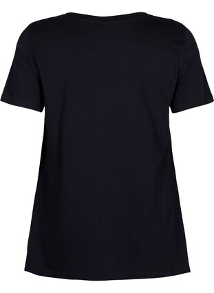 Katoenen T-shirt met korte mouwen, Black W. Sun, Packshot image number 1