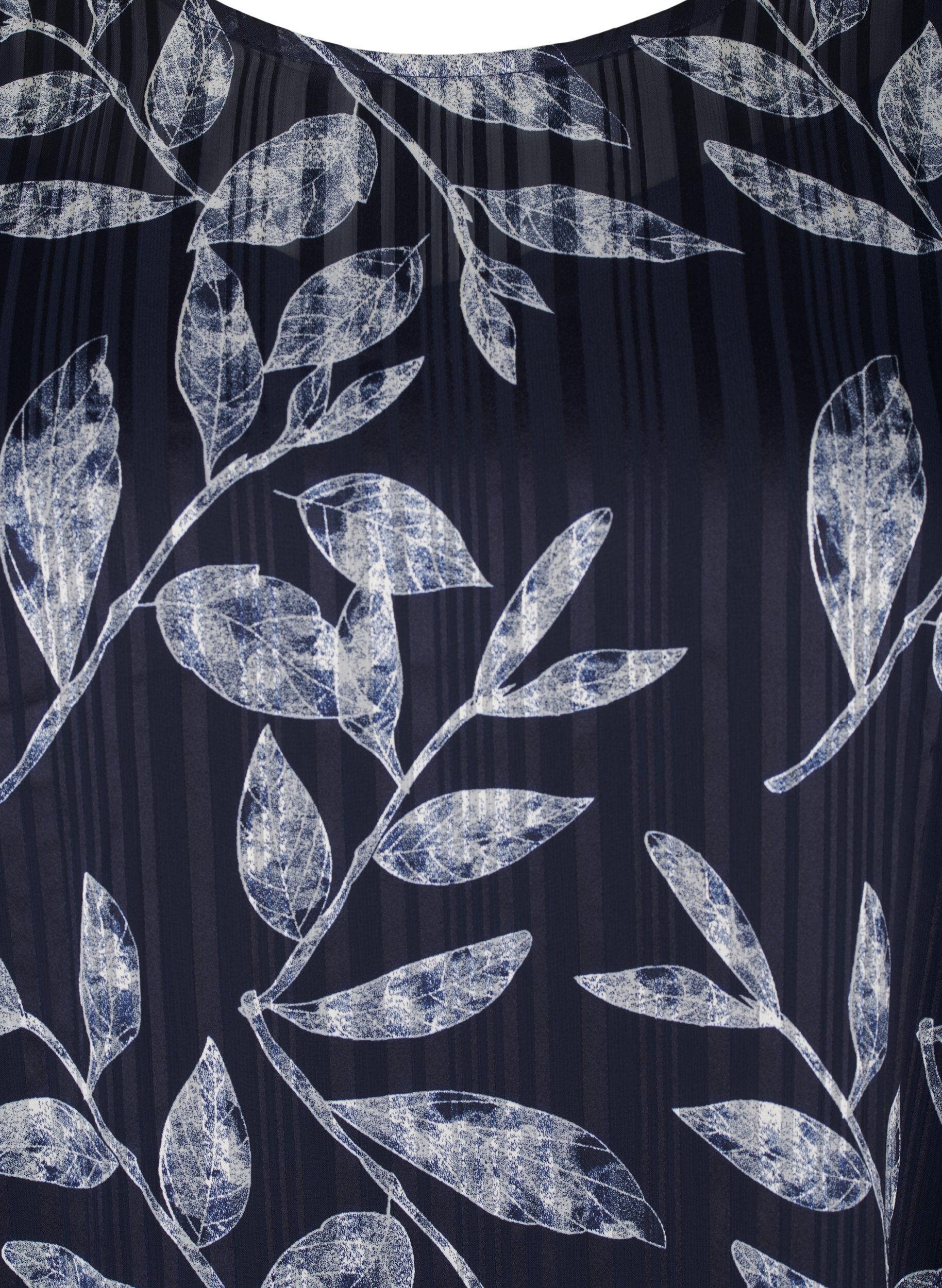 Zizzi Korte jurk met print en een ronde hals, Ev.Blue Flower AOP, Packshot image number 2