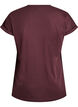 T-shirt met korte mouwen in een katoenmix, Donker Bordeaux, Packshot image number 1