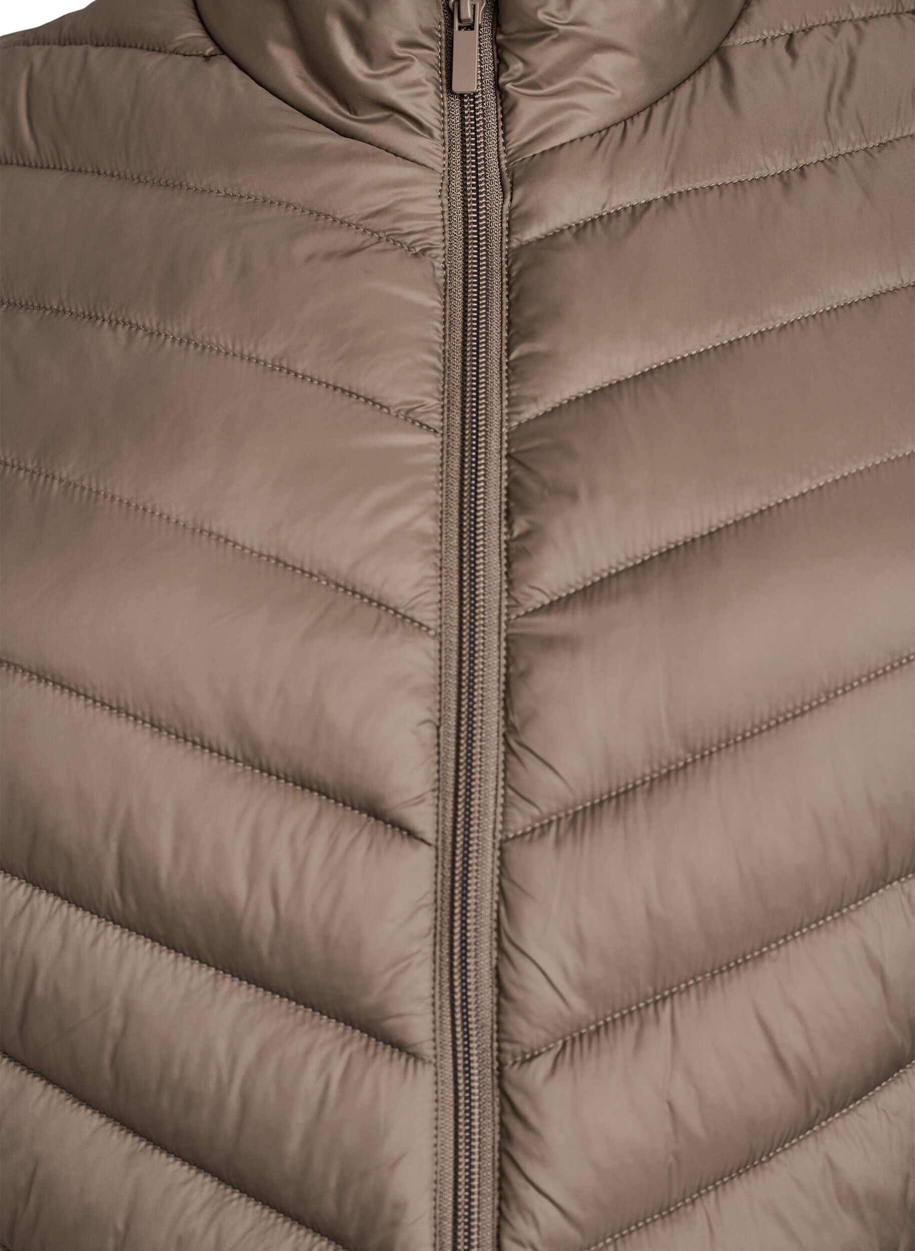 Zizzi Lichtgewicht jas met zakken, Bruin, Packshot image number 2