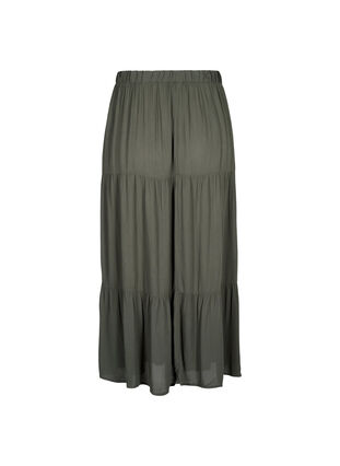 Lange rok met elastiek in de taille, Thyme, Packshot image number 1