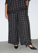 Geruite broek met wijde pijpen, Zwart, Model image number 2