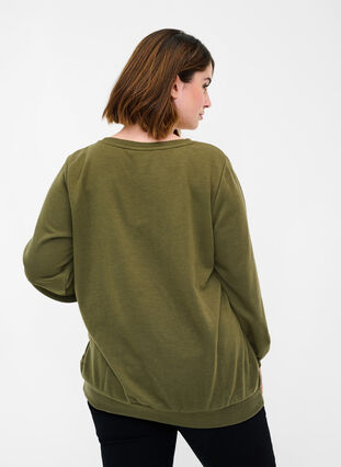 Sweatshirt met tekst, Ivy G w. Black AOP, Model image number 1