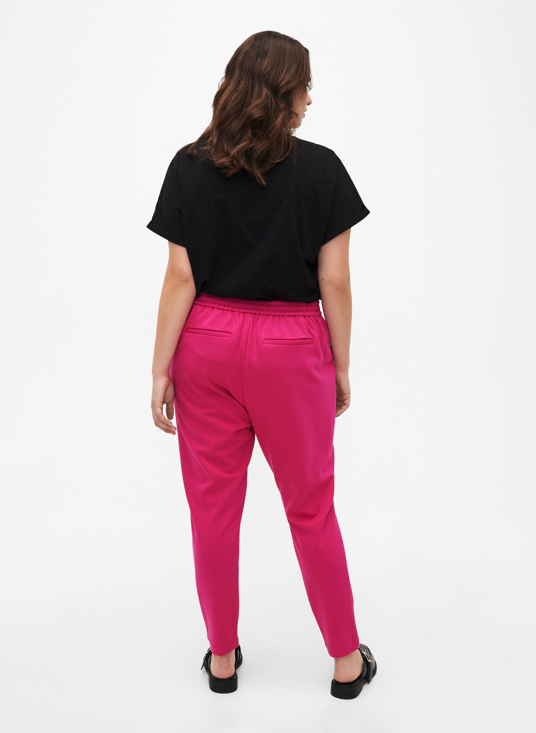 Zizzi Korte broek met zakken, Roze, Model image number 2