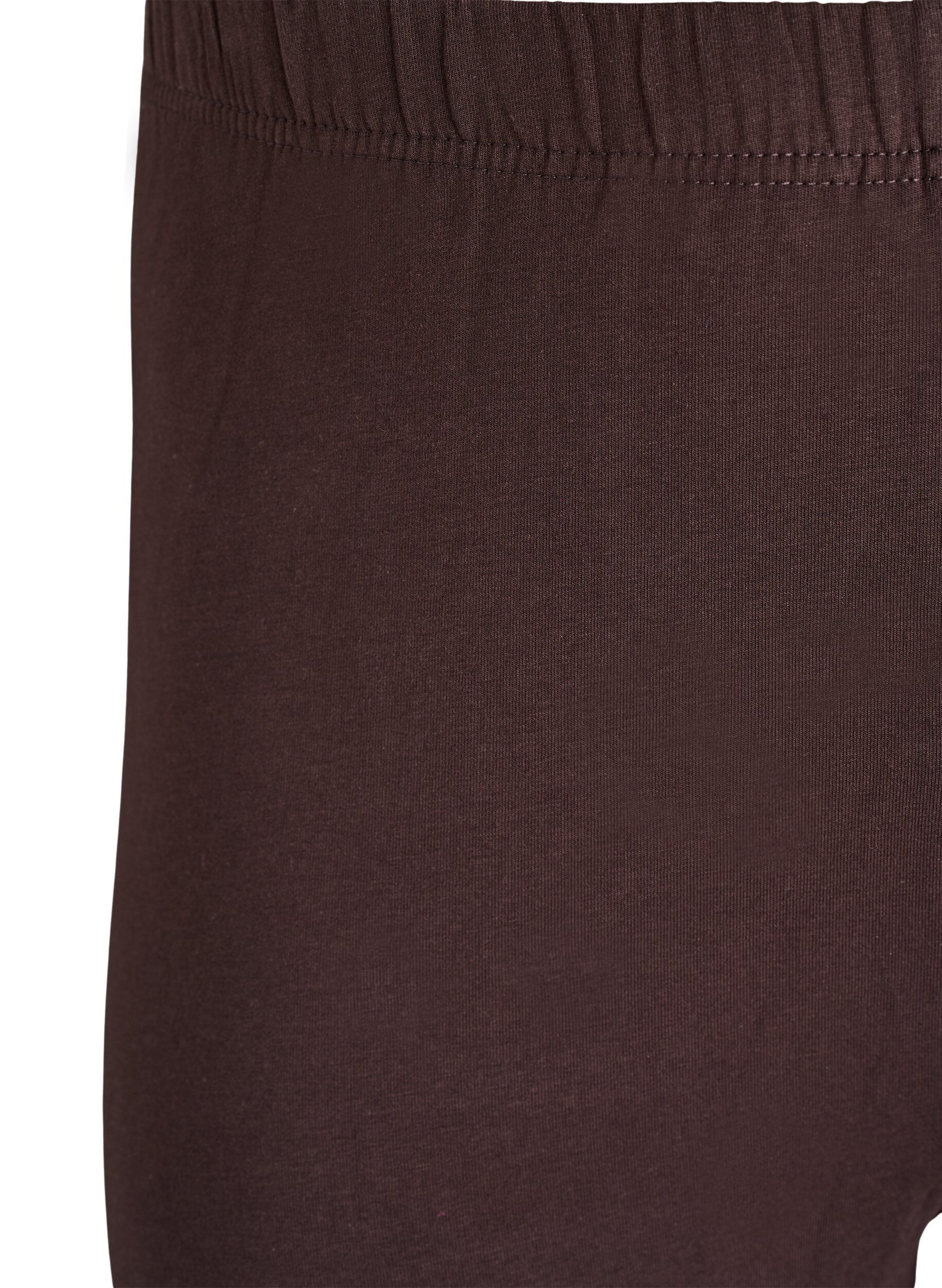 ZizziKatoenen legging met voering, Bruin, Packshot image number 2