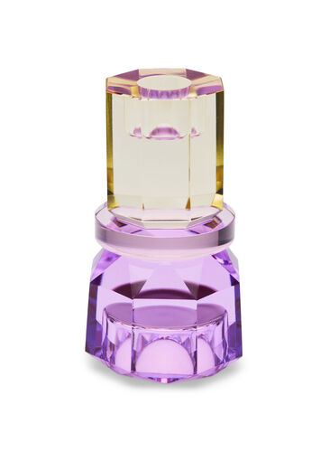 Kristallen kandelaar, Butter/Violet, Packshot image number 0
