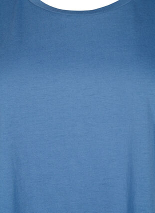 T-shirt met korte mouwen van katoenmix, Moonlight Blue, Packshot image number 2