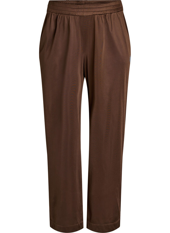Trackpants met zijstrepen en zakken, Bruin, Packshot image number 0