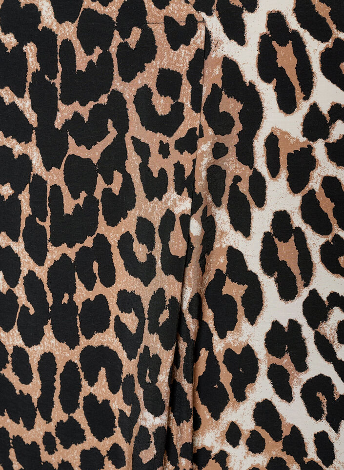 Jurk met V-hals van viscose, Bruin, Packshot image number 2