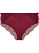 Slip met mesh en geborduurde kanten randen, Rood, Packshot image number 0