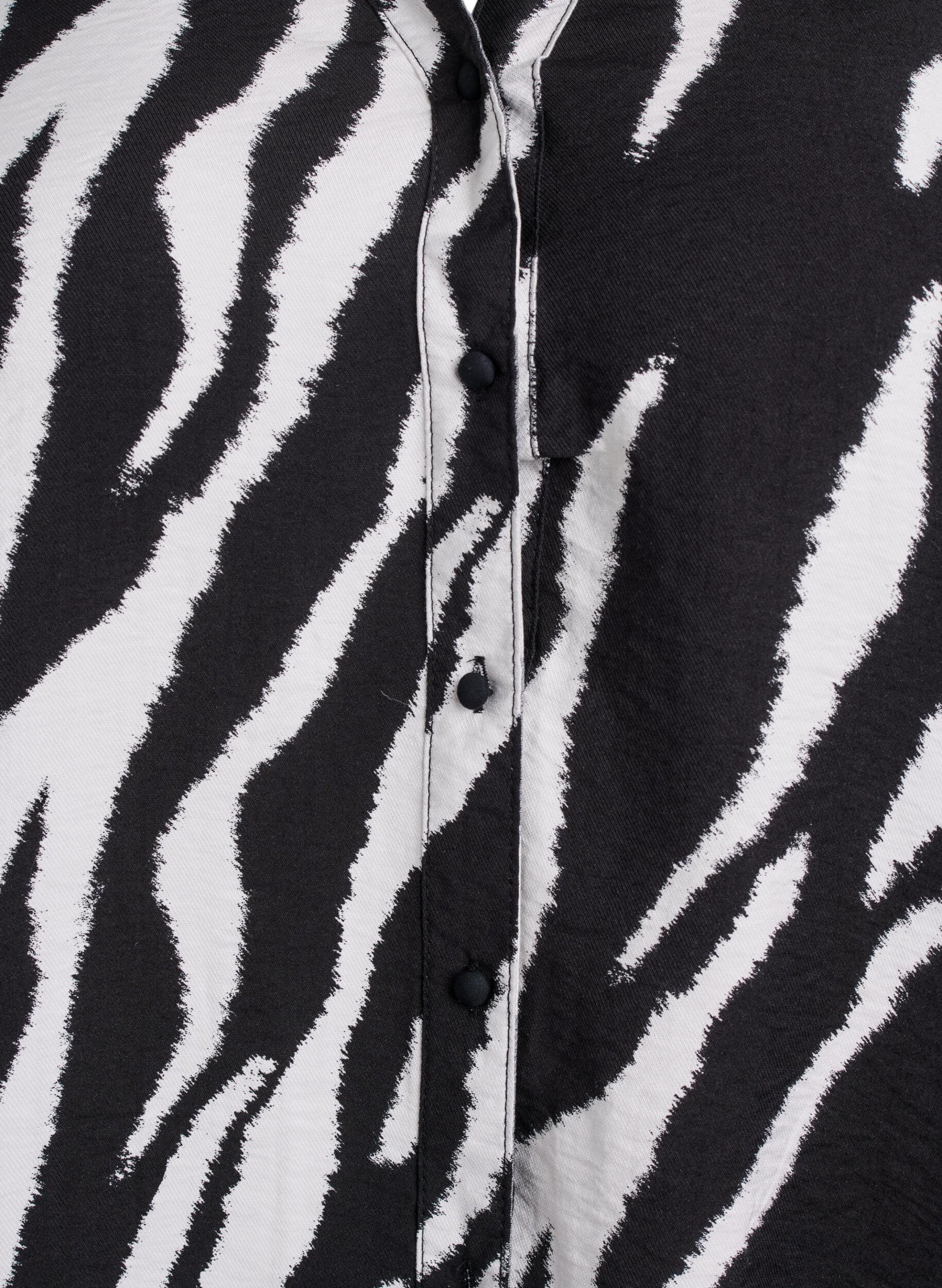 Zizzi Zebraprint overhemd, Zwart, Packshot image number 2
