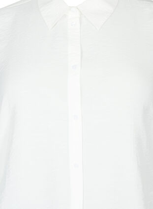 Shirt van viscose met ruches, Bright White, Packshot image number 2