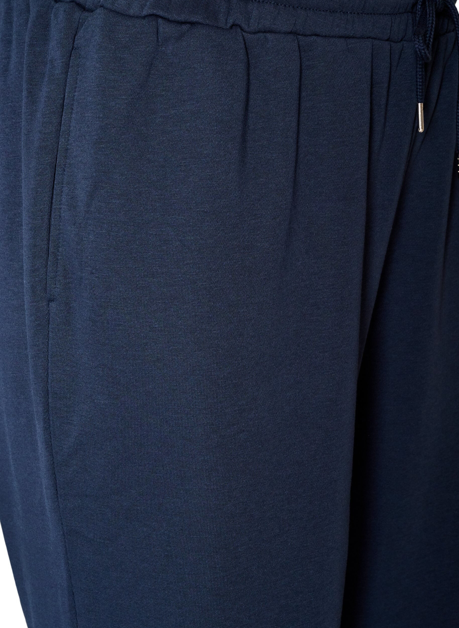 ZizziSweatpants met hoge taille en trekkoord, Blauw, Packshot image number 2